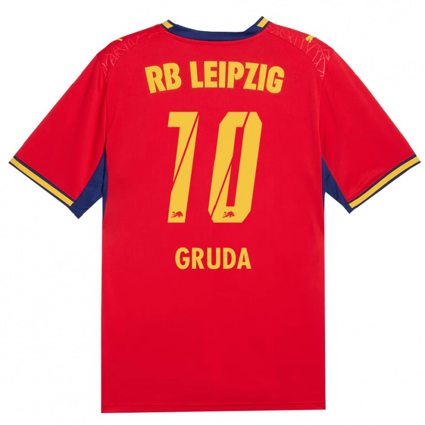 Danxen Niño Camiseta Brajan Gruda #10 Azul Real Rojo Amarillo 2ª Equipación 2026/27 La Camisa
