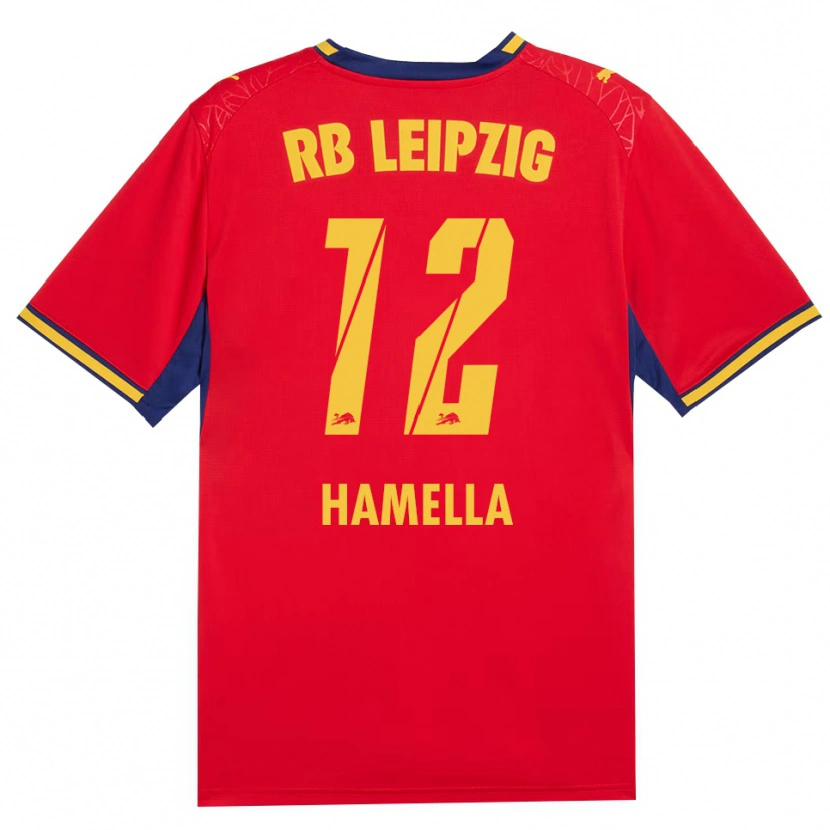 Danxen Niño Camiseta Karl Hamella #12 Azul Real Rojo Amarillo 2ª Equipación 2026/27 La Camisa