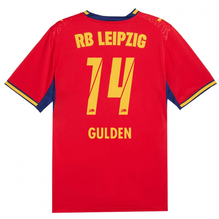 Danxen Niño Camiseta Erik Gulden #14 Azul Real Rojo Amarillo 2ª Equipación 2026/27 La Camisa