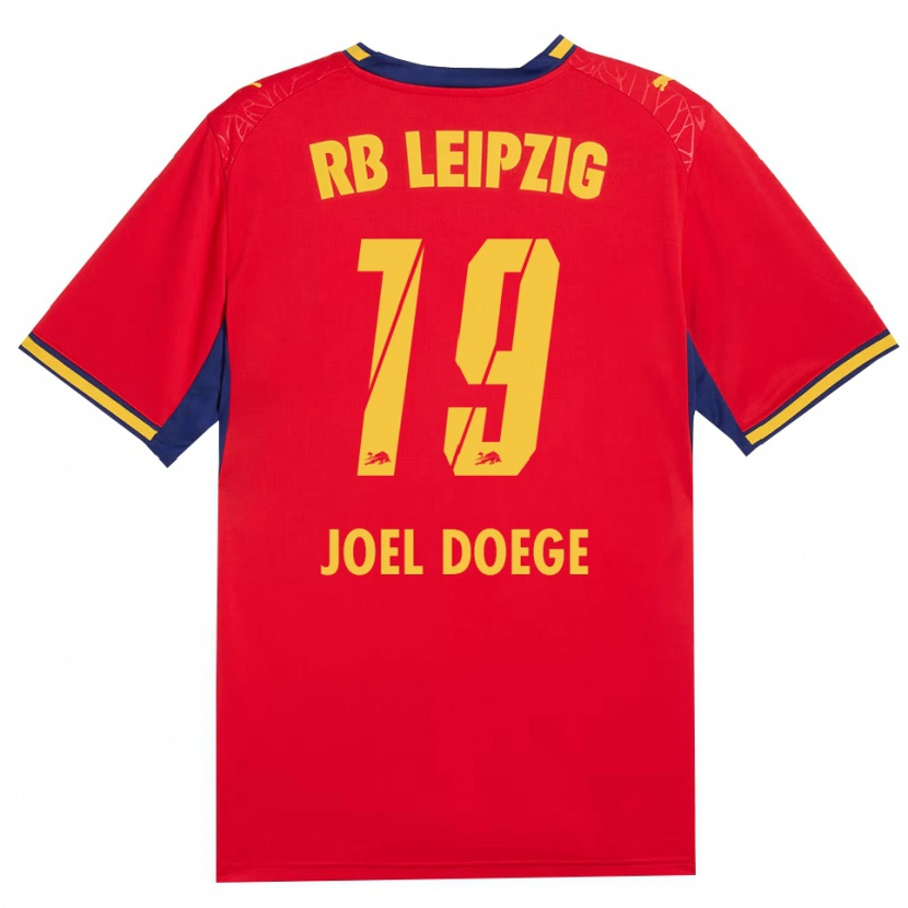 Danxen Niño Camiseta Louis Joel Doege #19 Azul Real Rojo Amarillo 2ª Equipación 2026/27 La Camisa