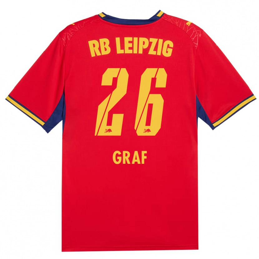 Danxen Niño Camiseta Luca Maria Graf #26 Azul Real Rojo Amarillo 2ª Equipación 2026/27 La Camisa