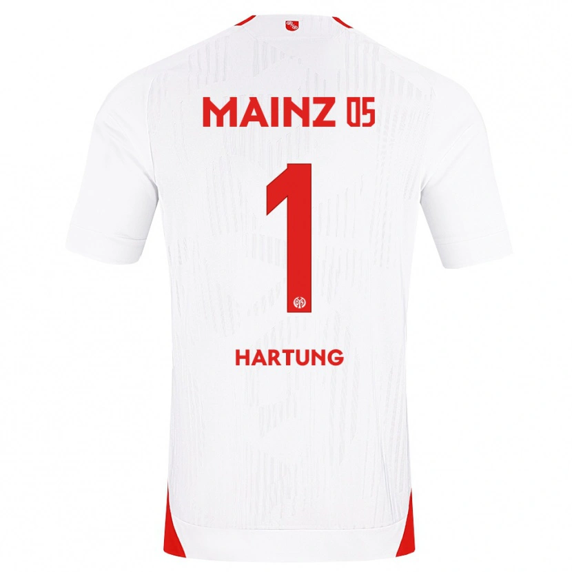 Danxen Niño Camiseta Nick Hartung #1 Blanco Rojo Amarillo 2ª Equipación 2026/27 La Camisa