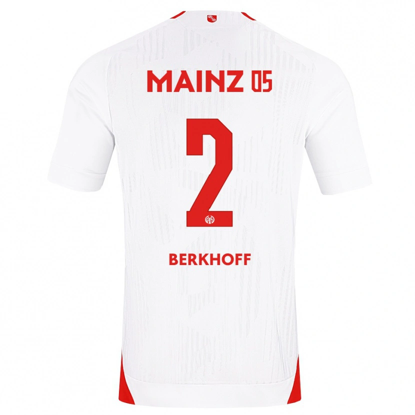 Danxen Niño Camiseta Jonas Berkhoff #2 Blanco Rojo Amarillo 2ª Equipación 2026/27 La Camisa