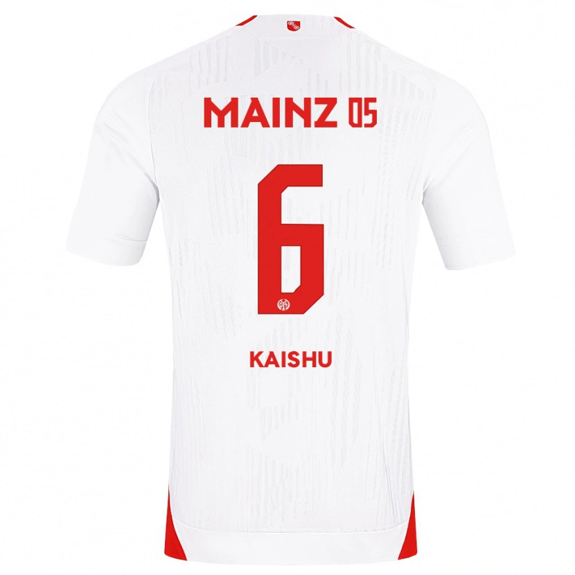 Danxen Niño Camiseta Kaishu Sano #6 Blanco Rojo Amarillo 2ª Equipación 2026/27 La Camisa
