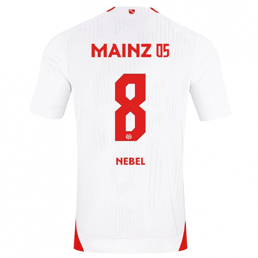Danxen Niño Camiseta Paul Nebel #8 Blanco Rojo Amarillo 2ª Equipación 2026/27 La Camisa