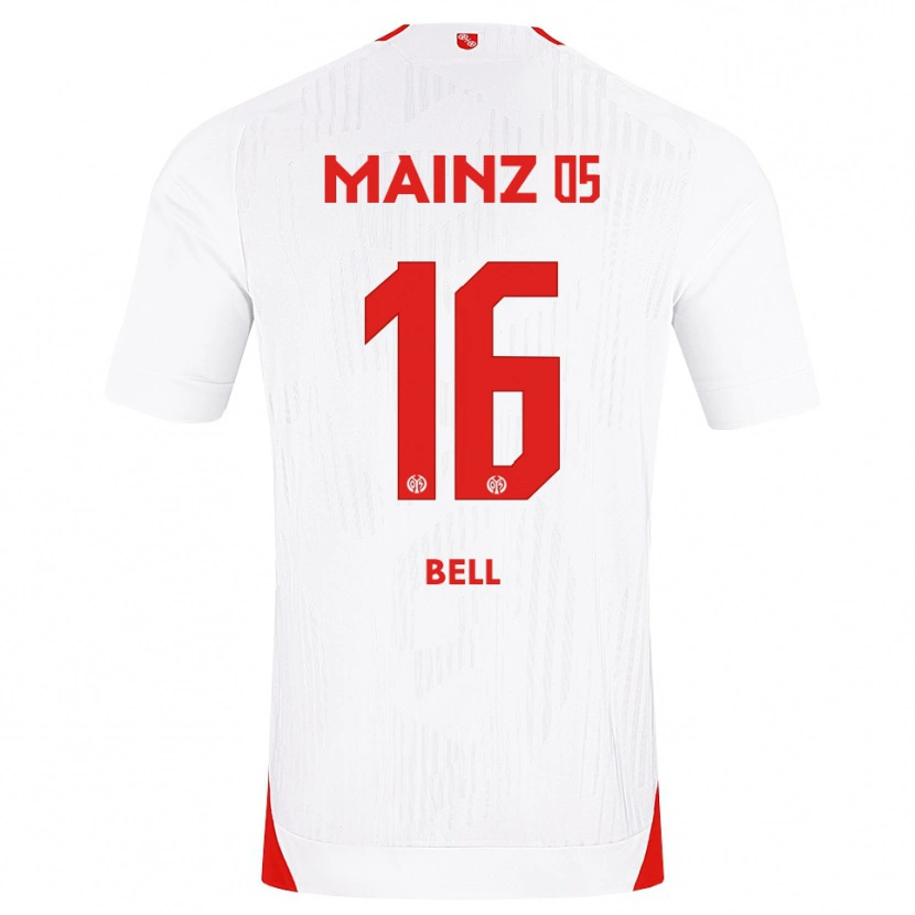 Danxen Niño Camiseta Stefan Bell #16 Blanco Rojo Amarillo 2ª Equipación 2026/27 La Camisa