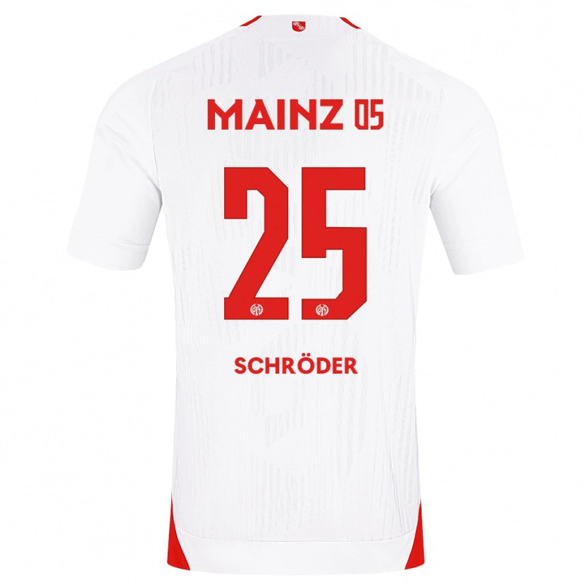 Danxen Niño Camiseta Maxim Schröder #25 Blanco Rojo Amarillo 2ª Equipación 2026/27 La Camisa