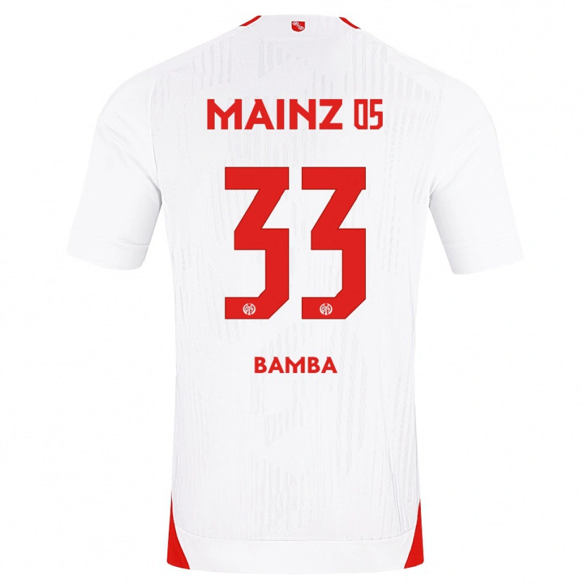Danxen Niño Camiseta Mokesse Bamba #33 Blanco Rojo Amarillo 2ª Equipación 2026/27 La Camisa