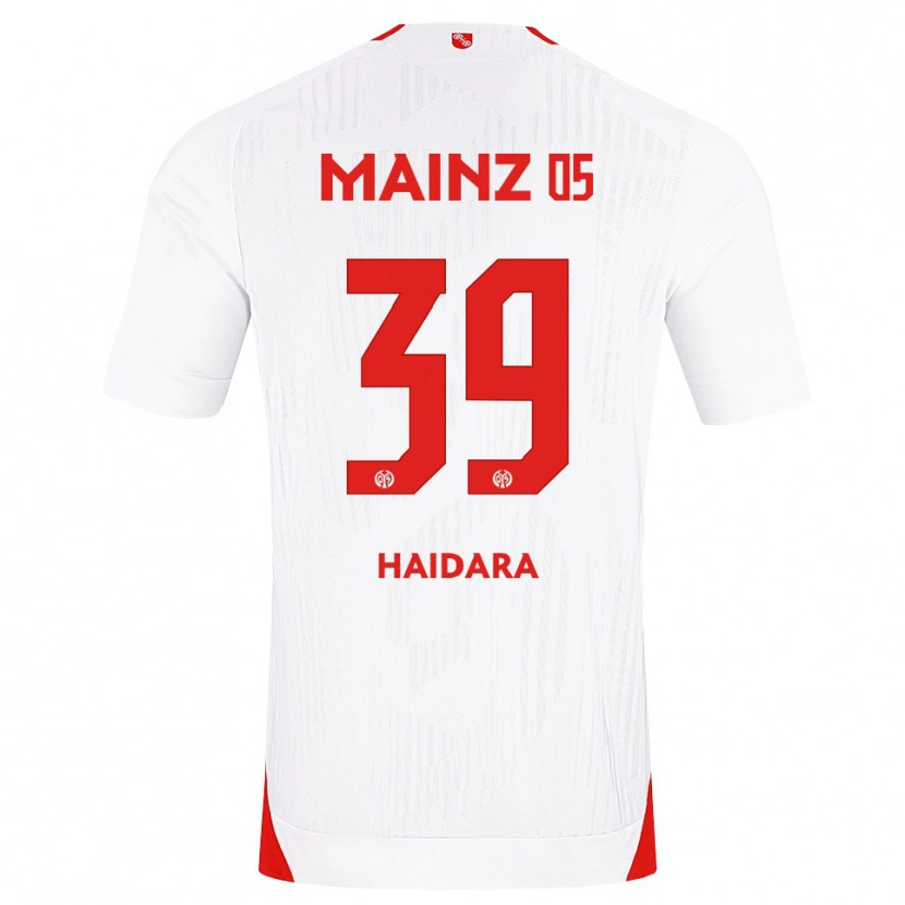 Danxen Niño Camiseta Alynho Haidara #39 Blanco Rojo Amarillo 2ª Equipación 2026/27 La Camisa