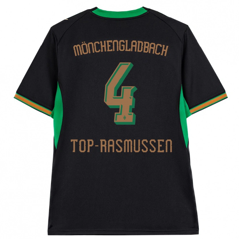 Danxen Niño Camiseta Tristan Top-Rasmussen #4 Negro Naranja Verde Marrón 2ª Equipación 2026/27 La Camisa