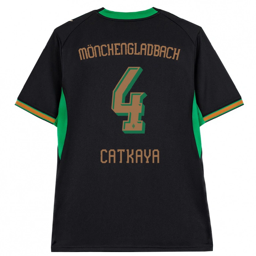 Danxen Niño Camiseta Talha Catkaya #4 Negro Naranja Verde Marrón 2ª Equipación 2026/27 La Camisa