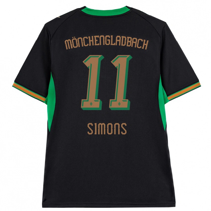 Danxen Niño Camiseta Kelly Simons #11 Negro Naranja Verde Marrón 2ª Equipación 2026/27 La Camisa