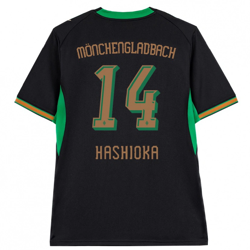 Danxen Niño Camiseta Daiki Hashioka #14 Negro Naranja Verde Marrón 2ª Equipación 2026/27 La Camisa