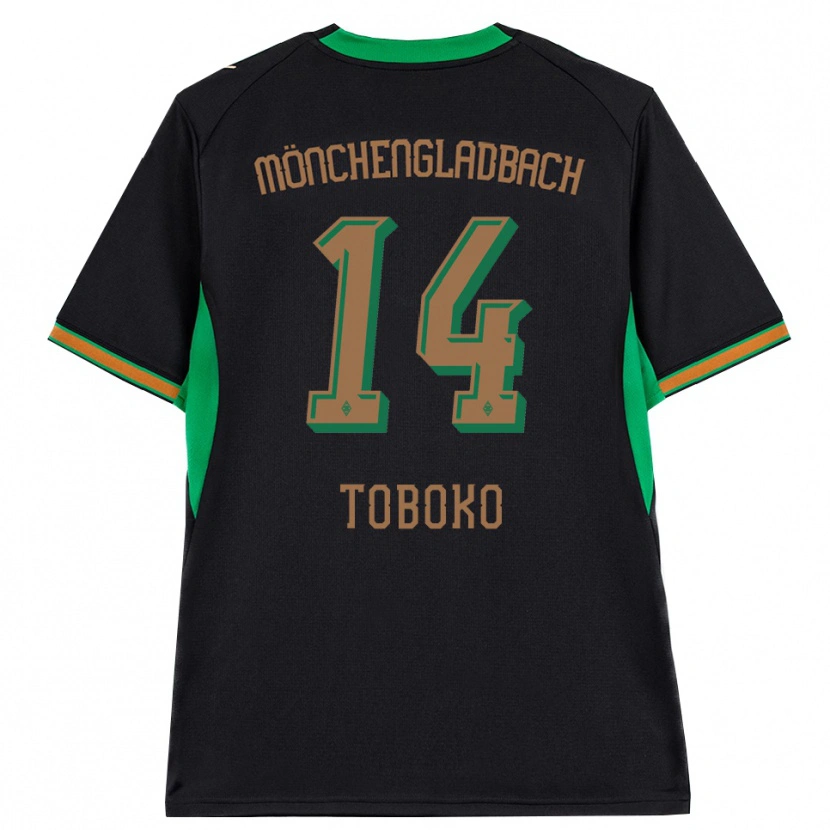 Danxen Niño Camiseta Rubén Toboko #14 Negro Naranja Verde Marrón 2ª Equipación 2026/27 La Camisa
