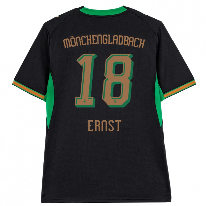 Danxen Niño Camiseta Jesse Ernst #18 Negro Naranja Verde Marrón 2ª Equipación 2026/27 La Camisa