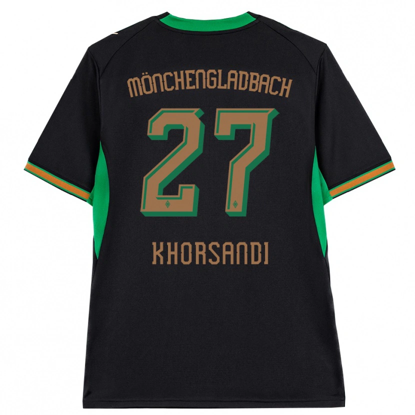 Danxen Niño Camiseta Radin Khorsandi #27 Negro Naranja Verde Marrón 2ª Equipación 2026/27 La Camisa
