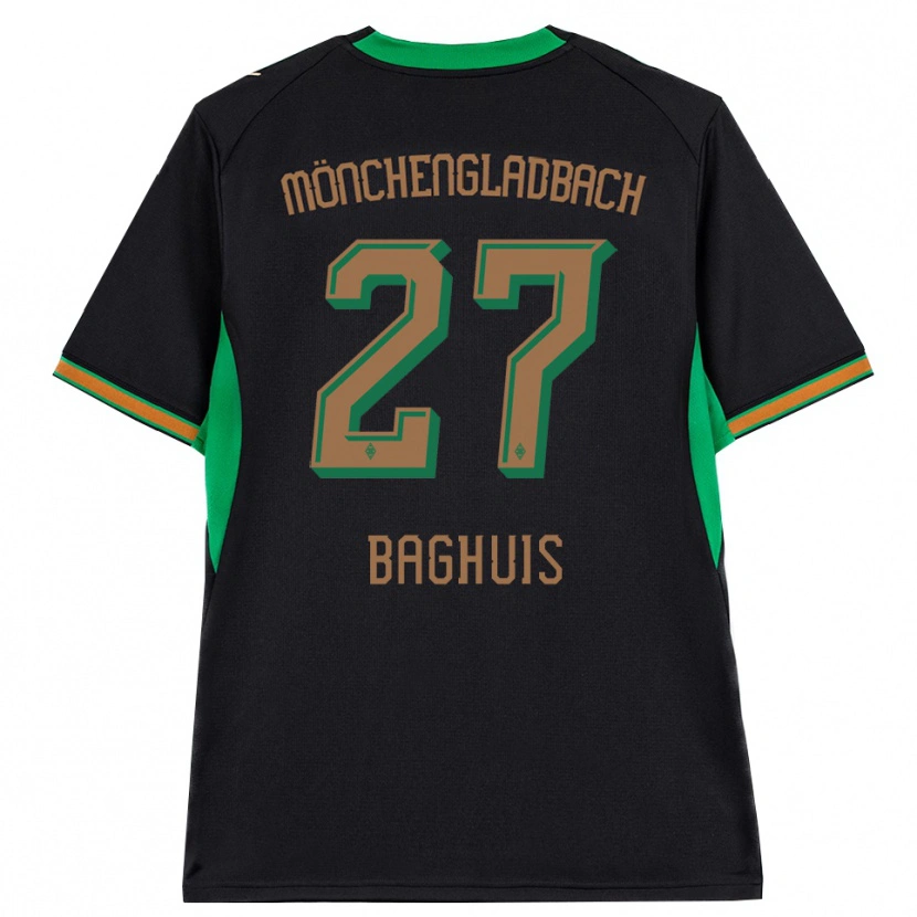 Danxen Niño Camiseta Chantal Baghuis #27 Negro Naranja Verde Marrón 2ª Equipación 2026/27 La Camisa