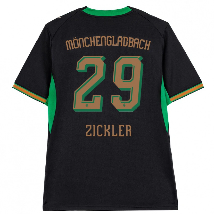 Danxen Niño Camiseta Jakob Zickler #29 Negro Naranja Verde Marrón 2ª Equipación 2026/27 La Camisa