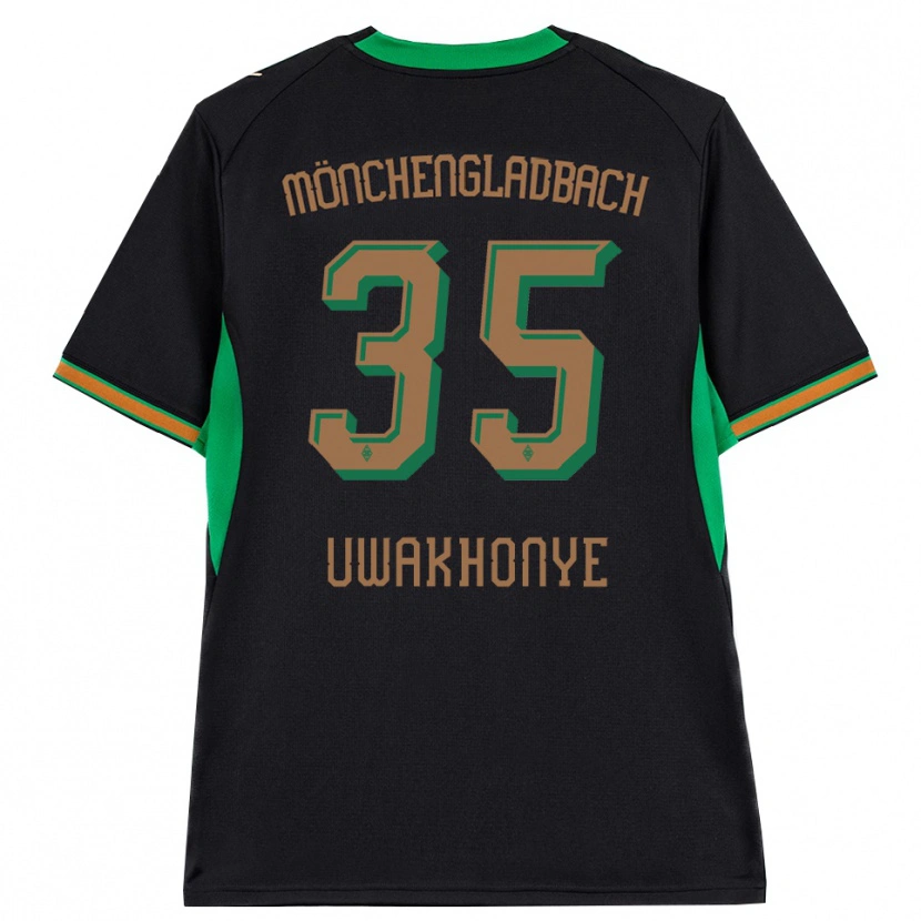 Danxen Niño Camiseta Josiah Uwakhonye #35 Negro Naranja Verde Marrón 2ª Equipación 2026/27 La Camisa