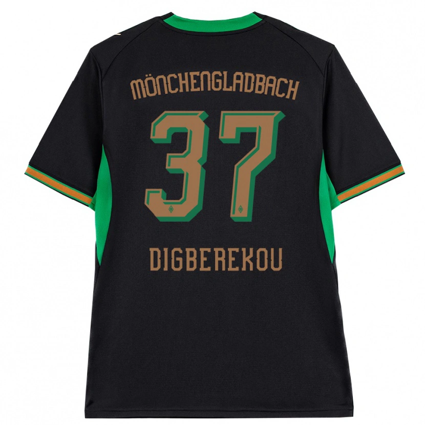 Danxen Niño Camiseta Ibrahim Digberekou #37 Negro Naranja Verde Marrón 2ª Equipación 2026/27 La Camisa