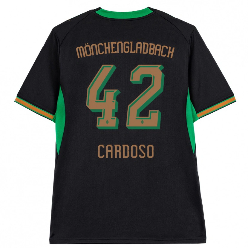 Danxen Niño Camiseta Tiago Pereira Cardoso #42 Negro Naranja Verde Marrón 2ª Equipación 2026/27 La Camisa
