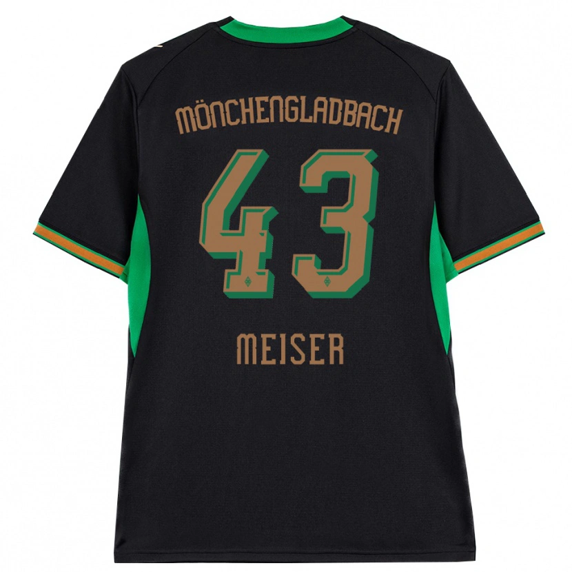 Danxen Niño Camiseta Tyler Meiser #43 Negro Naranja Verde Marrón 2ª Equipación 2026/27 La Camisa