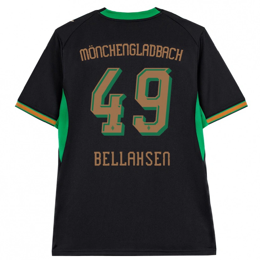 Danxen Niño Camiseta Joseph Bellahsen #49 Negro Naranja Verde Marrón 2ª Equipación 2026/27 La Camisa