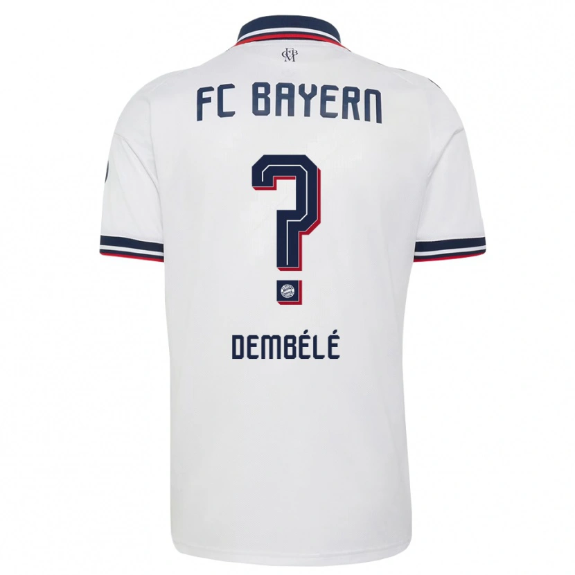 Danxen Niño Camiseta Abdulaye Dembélé #0 Gris Blanco Rojo 2ª Equipación 2026/27 La Camisa