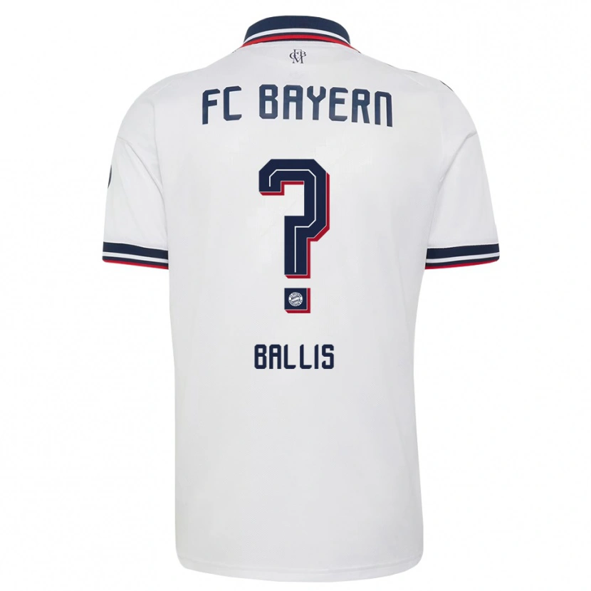Danxen Niño Camiseta Benjamin Ballis #0 Gris Blanco Rojo 2ª Equipación 2026/27 La Camisa
