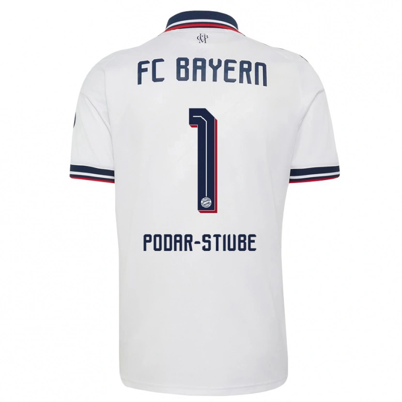Danxen Niño Camiseta David Podar-Stiube #1 Gris Blanco Rojo 2ª Equipación 2026/27 La Camisa
