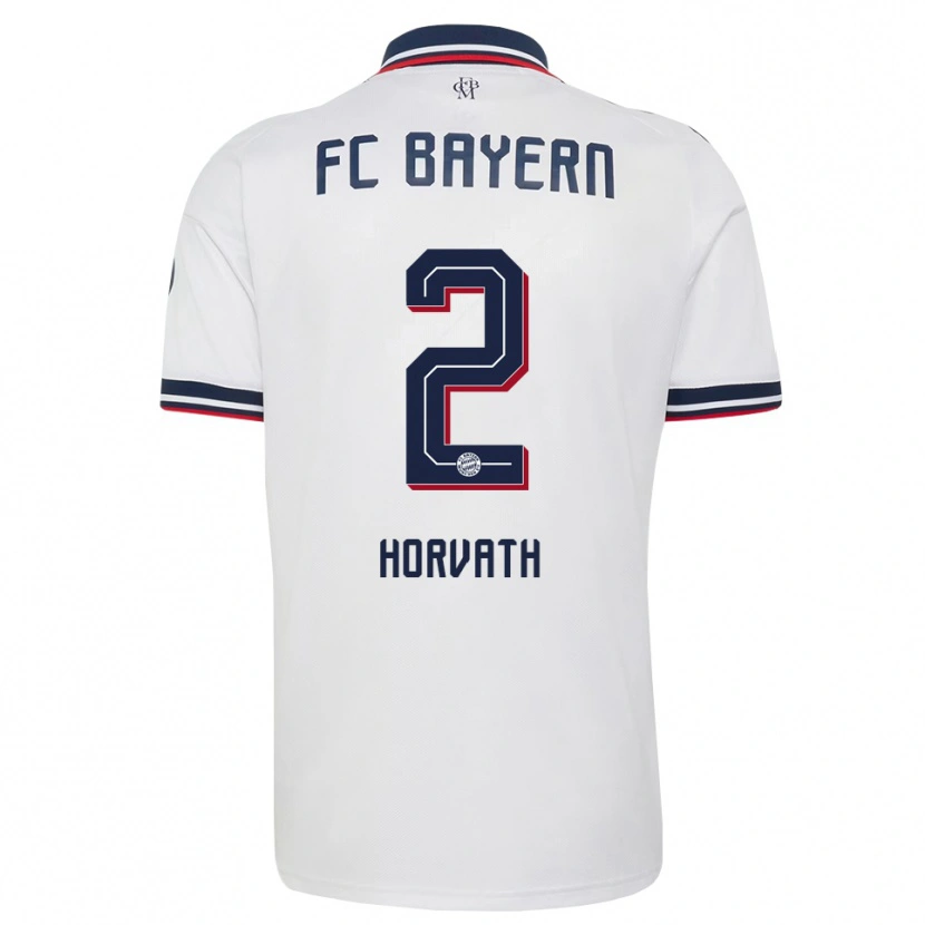 Danxen Niño Camiseta Jakob Horvath #2 Gris Blanco Rojo 2ª Equipación 2026/27 La Camisa