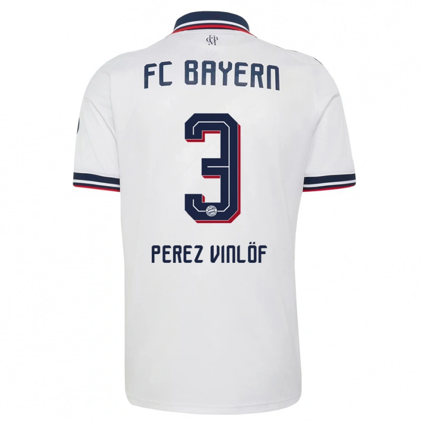 Danxen Niño Camiseta Matteo Perez Vinlöf #3 Gris Blanco Rojo 2ª Equipación 2026/27 La Camisa