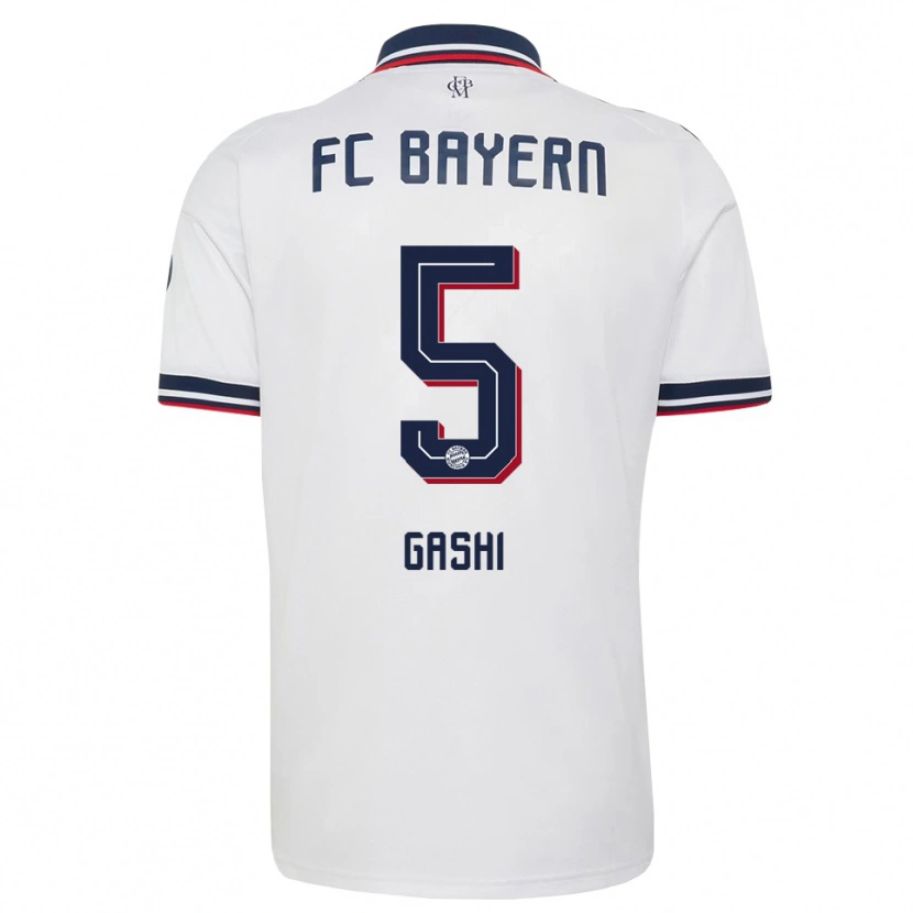 Danxen Niño Camiseta Afrim Gashi #5 Gris Blanco Rojo 2ª Equipación 2026/27 La Camisa