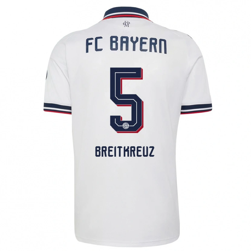 Danxen Niño Camiseta Steve Breitkreuz #5 Gris Blanco Rojo 2ª Equipación 2026/27 La Camisa