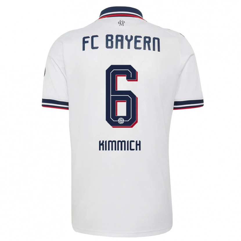 Danxen Niño Camiseta Joshua Kimmich #6 Gris Blanco Rojo 2ª Equipación 2026/27 La Camisa