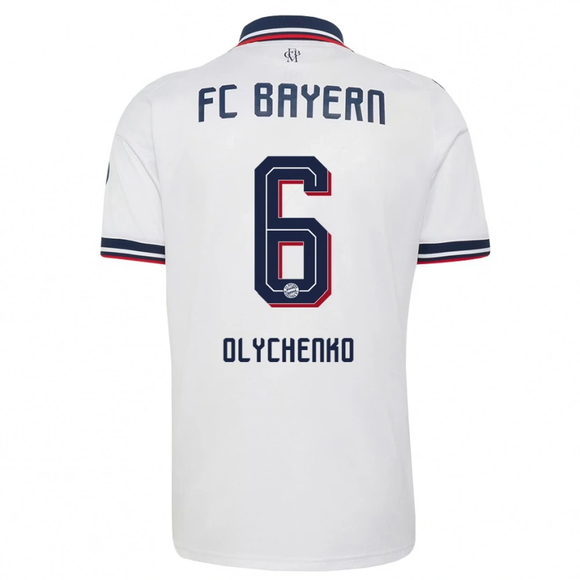 Danxen Niño Camiseta Bogdan Olychenko #6 Gris Blanco Rojo 2ª Equipación 2026/27 La Camisa