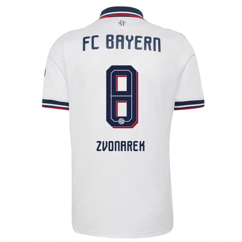 Danxen Niño Camiseta Lovro Zvonarek #8 Gris Blanco Rojo 2ª Equipación 2026/27 La Camisa
