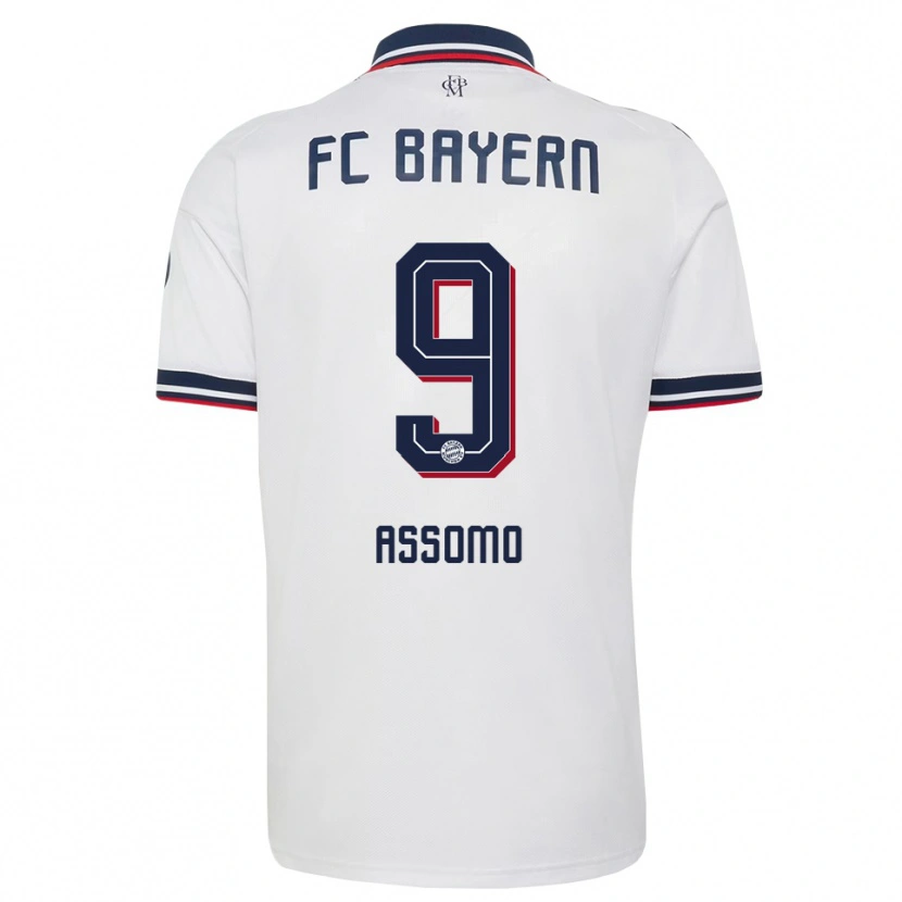 Danxen Niño Camiseta Bastian Assomo #9 Gris Blanco Rojo 2ª Equipación 2026/27 La Camisa