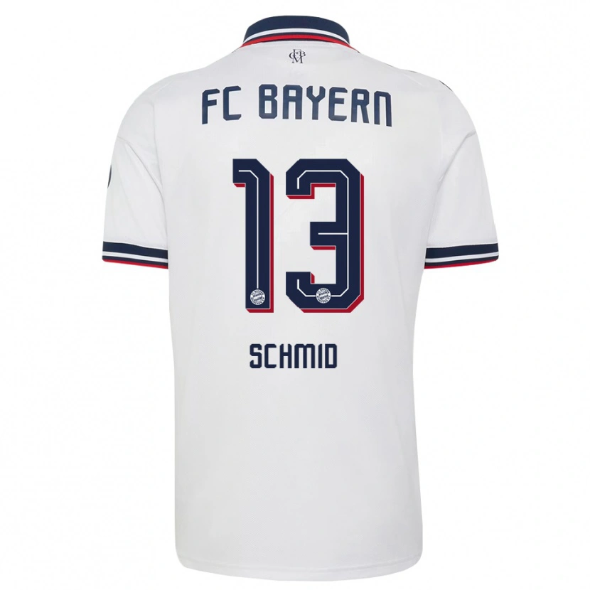 Danxen Niño Camiseta Leopold Schmid #13 Gris Blanco Rojo 2ª Equipación 2026/27 La Camisa