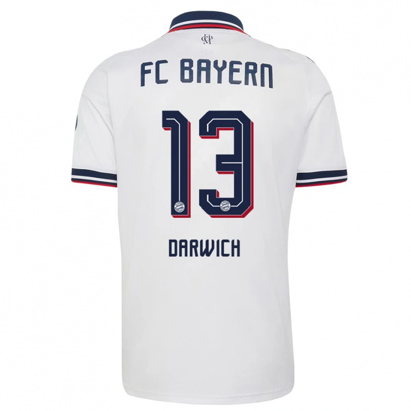 Danxen Niño Camiseta Maher Darwich #13 Gris Blanco Rojo 2ª Equipación 2026/27 La Camisa