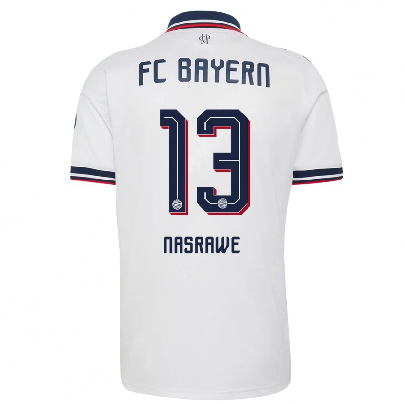 Danxen Niño Camiseta Jussef Nasrawe #13 Gris Blanco Rojo 2ª Equipación 2026/27 La Camisa