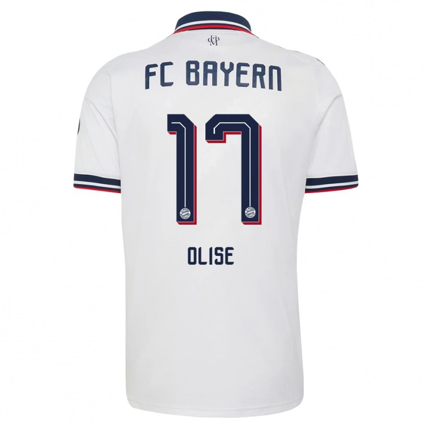 Danxen Niño Camiseta Michael Olise #17 Gris Blanco Rojo 2ª Equipación 2026/27 La Camisa