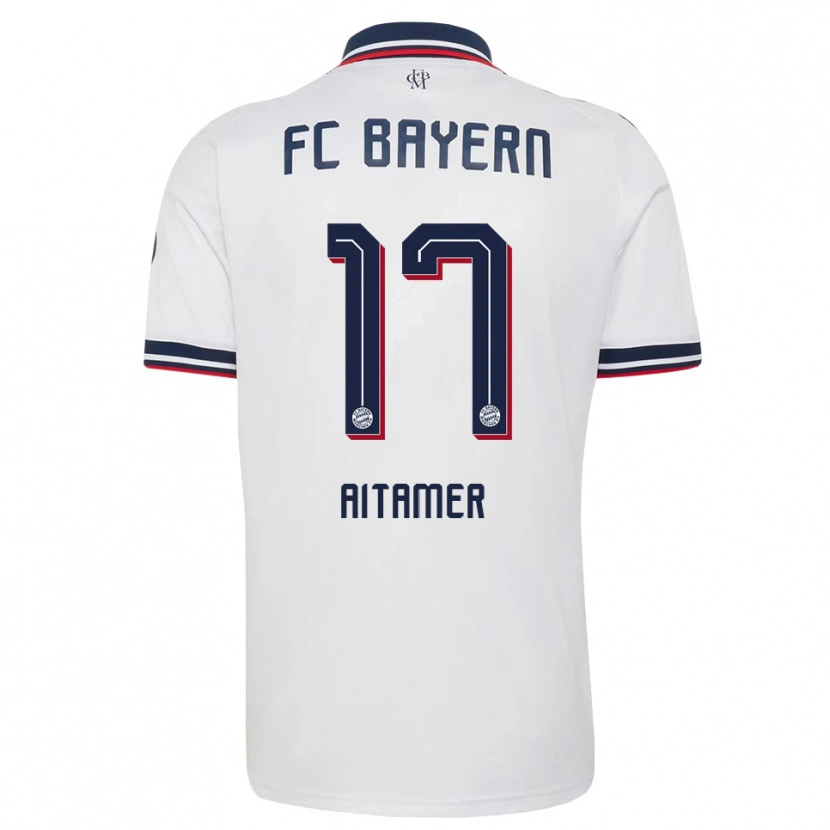 Danxen Niño Camiseta Younes Aitamer #17 Gris Blanco Rojo 2ª Equipación 2026/27 La Camisa
