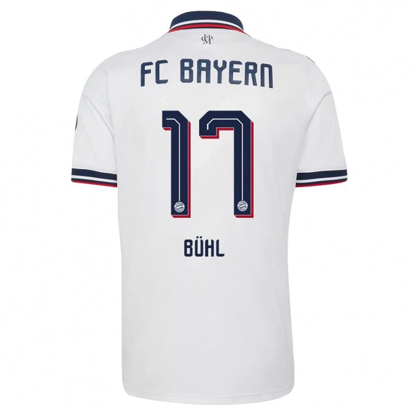 Danxen Niño Camiseta Klara Bühl #17 Gris Blanco Rojo 2ª Equipación 2026/27 La Camisa