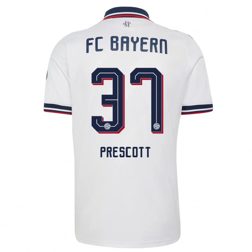 Danxen Niño Camiseta Leonard Prescott #37 Gris Blanco Rojo 2ª Equipación 2026/27 La Camisa