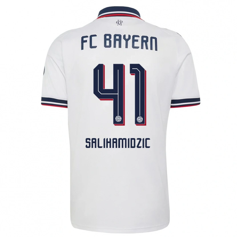 Danxen Niño Camiseta Nick Salihamidzic #41 Gris Blanco Rojo 2ª Equipación 2026/27 La Camisa