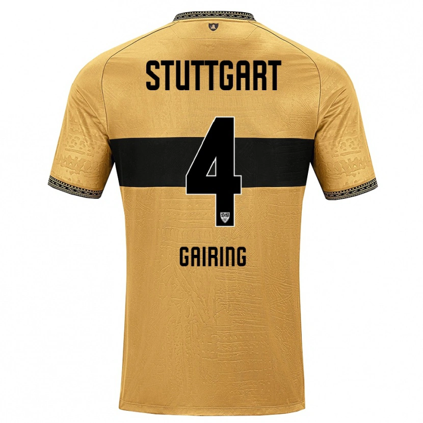 Danxen Niño Camiseta Nadine Gairing #4 Blanco Negro Marrón 2ª Equipación 2026/27 La Camisa