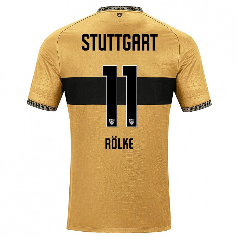 Danxen Niño Camiseta Oliver Rölke #11 Blanco Negro Marrón 2ª Equipación 2026/27 La Camisa