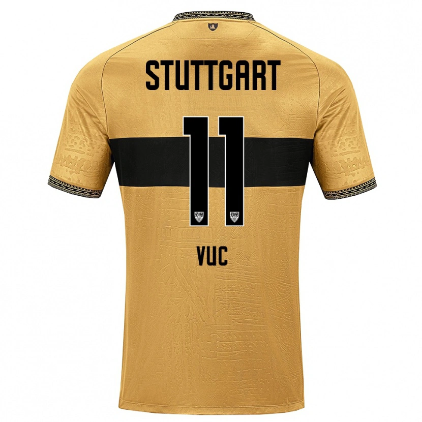 Danxen Niño Camiseta Patrick Vuc #11 Blanco Negro Marrón 2ª Equipación 2026/27 La Camisa