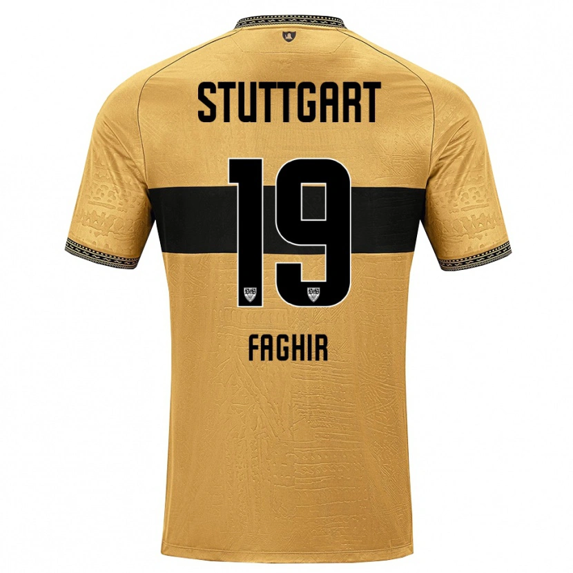 Danxen Niño Camiseta Wahid Faghir #19 Blanco Negro Marrón 2ª Equipación 2026/27 La Camisa